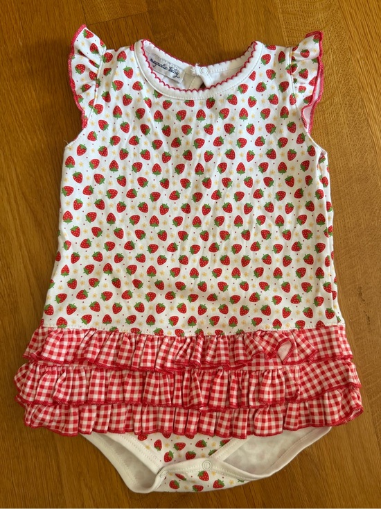 Magnolia Baby Other - Strawberry Print Baby Onesie